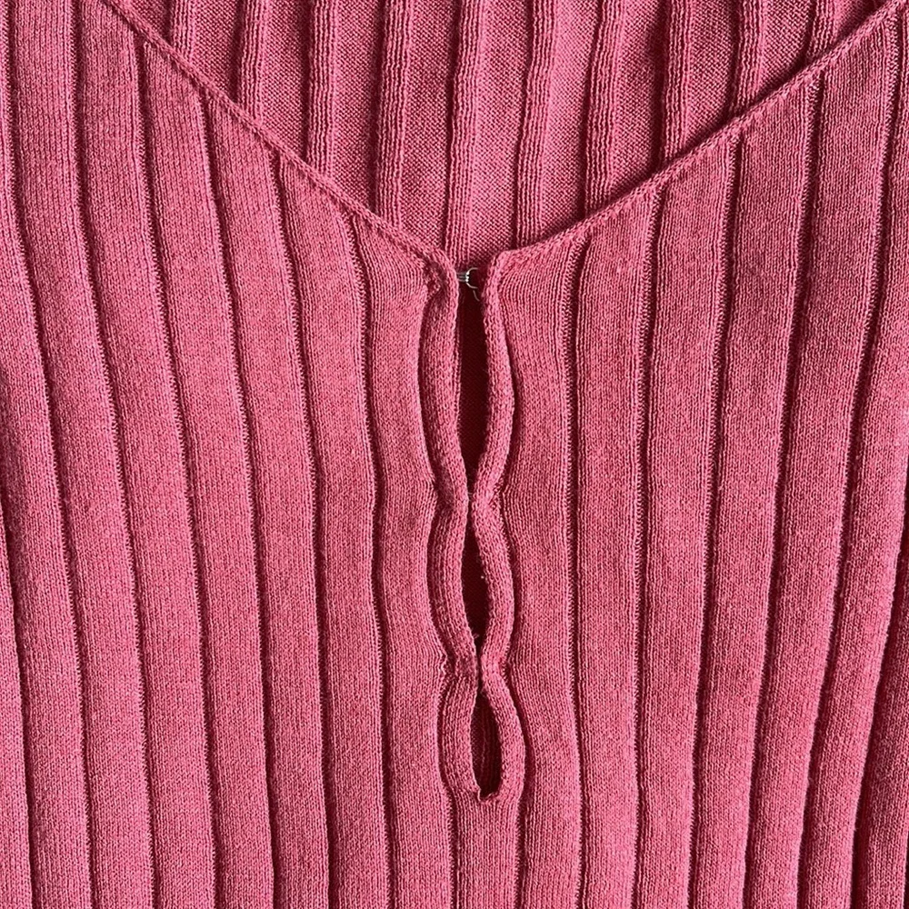 Free People Scoop Neck Raspberry Pink Top - Picture 3 of 4